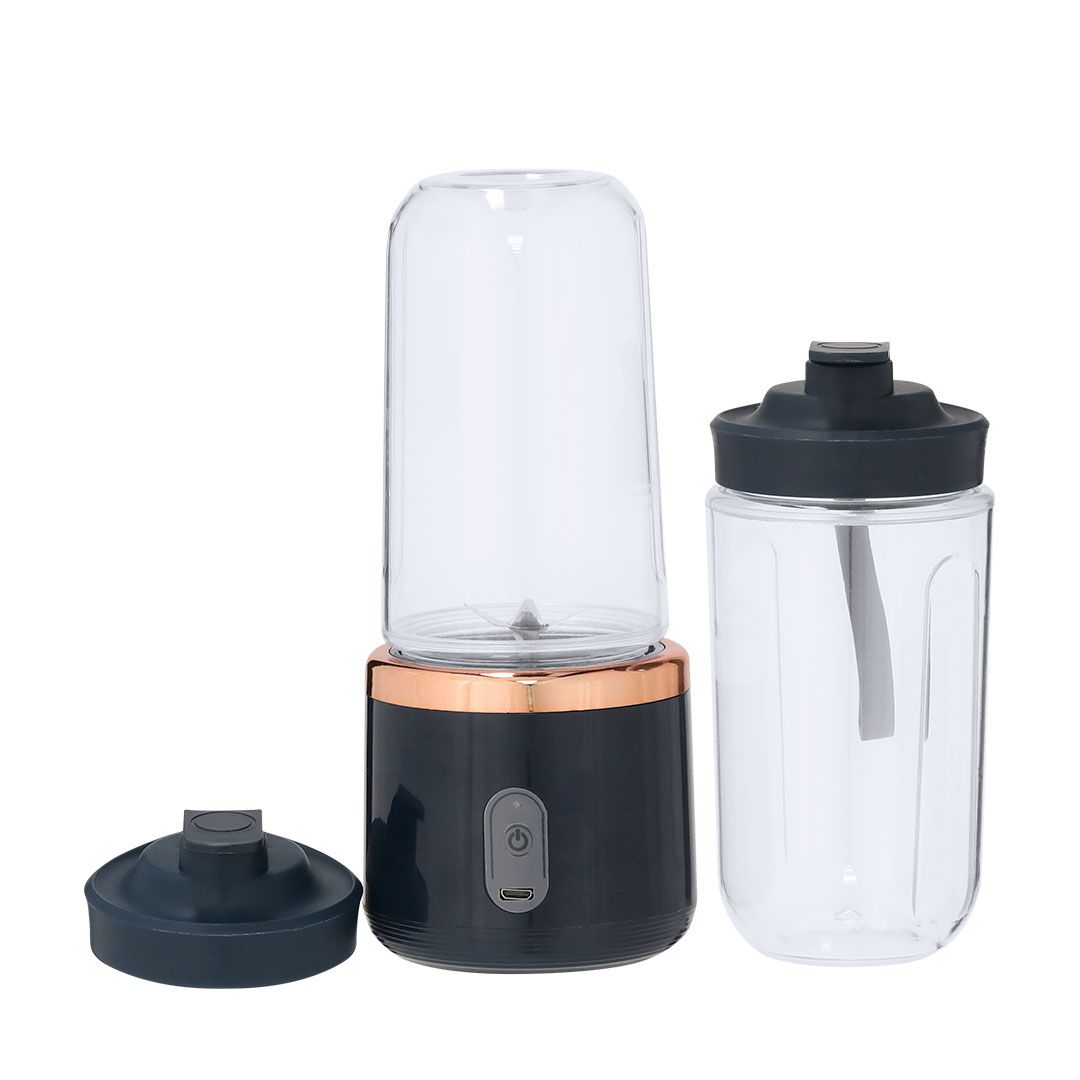 Licuadora Portátil Recargable USB 6 Cuchillas + 2 Vasos de 400ml | Batidora para Smoothies, Batidos y Zumos | Libre de BPA