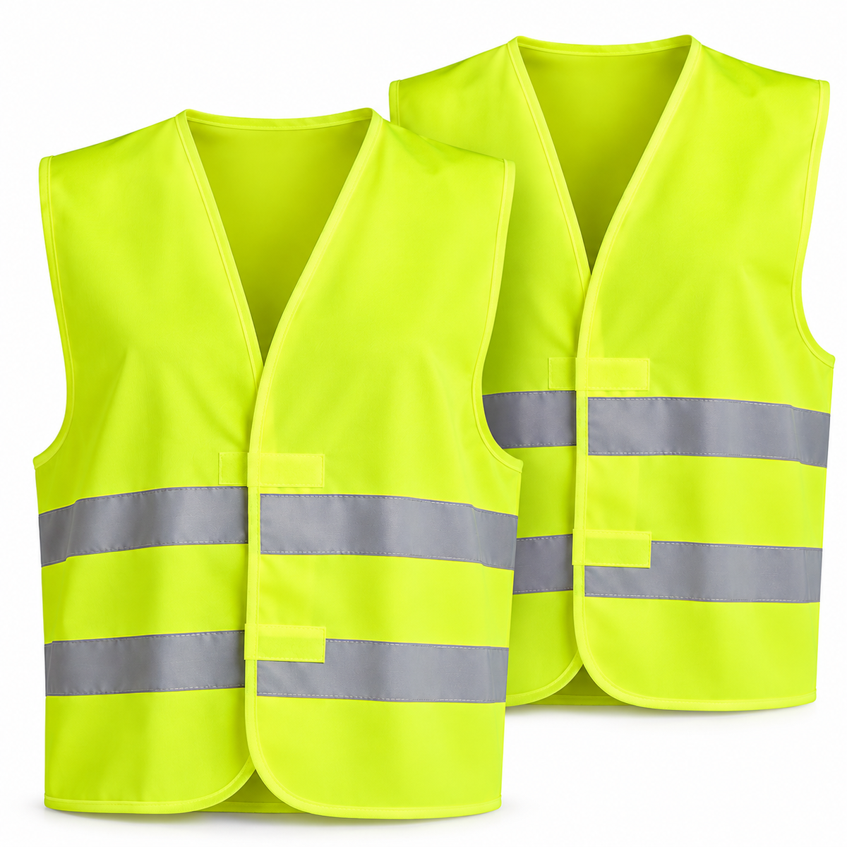 Chaleco Reflectante Moto Alta Visibilidad con Velcro | Pack 1 o 2 Unidades | Talla Única Adulto | Amarillo Fluorescente | Envío Gratis