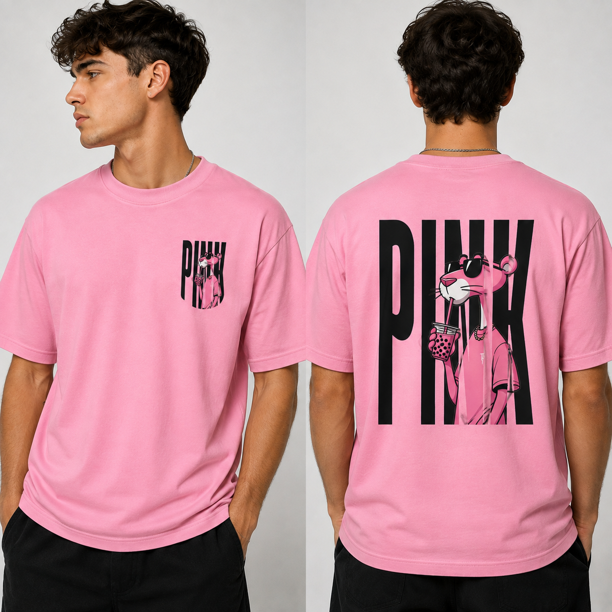🩷 CAMISETA ROSA PANTERA ROSA – ESTILO STREETWEAR P002