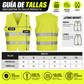 Chaleco Reflectante Moto con Cremallera | Alta Visibilidad EPI Cat. II | EN ISO 20471 Clase 1 | Varias Tallas