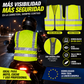 Chaleco Reflectante para Moto con Cremallera | Alta Visibilidad ISO 20471 | Talla Única Adulto | Amarillo Fluorescente