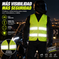 Chaleco Reflectante Moto con Cremallera | Alta Visibilidad EPI Cat. II | EN ISO 20471 Clase 1 | Varias Tallas