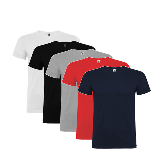Pack de 5 Camisetas Básicas Premium – Algodón 100%