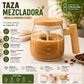 Taza Mezcladora Eléctrica 400 ml | Agitador Automático para Café, Cacao, Té y Batidos | Cristal Borosilicato